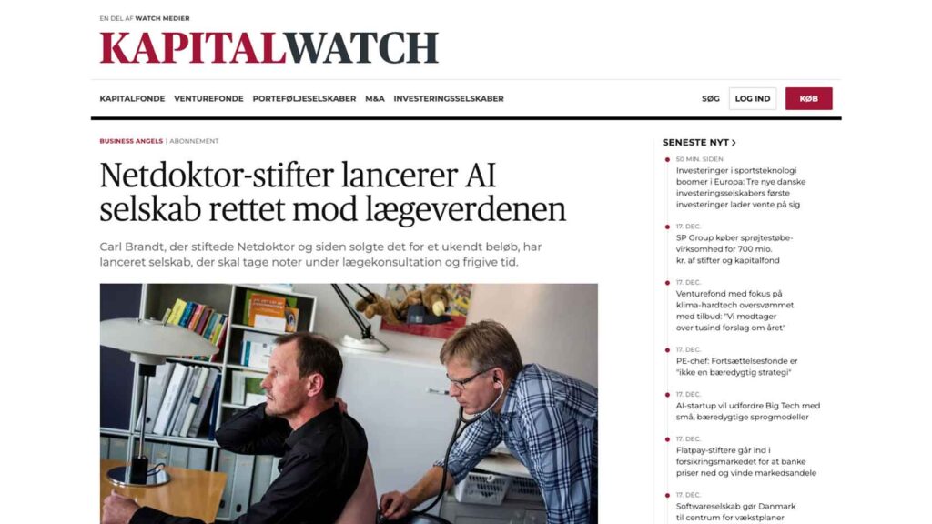 Netdoktor-stifter lanserer AI-selskap rettet mot legeverdenen